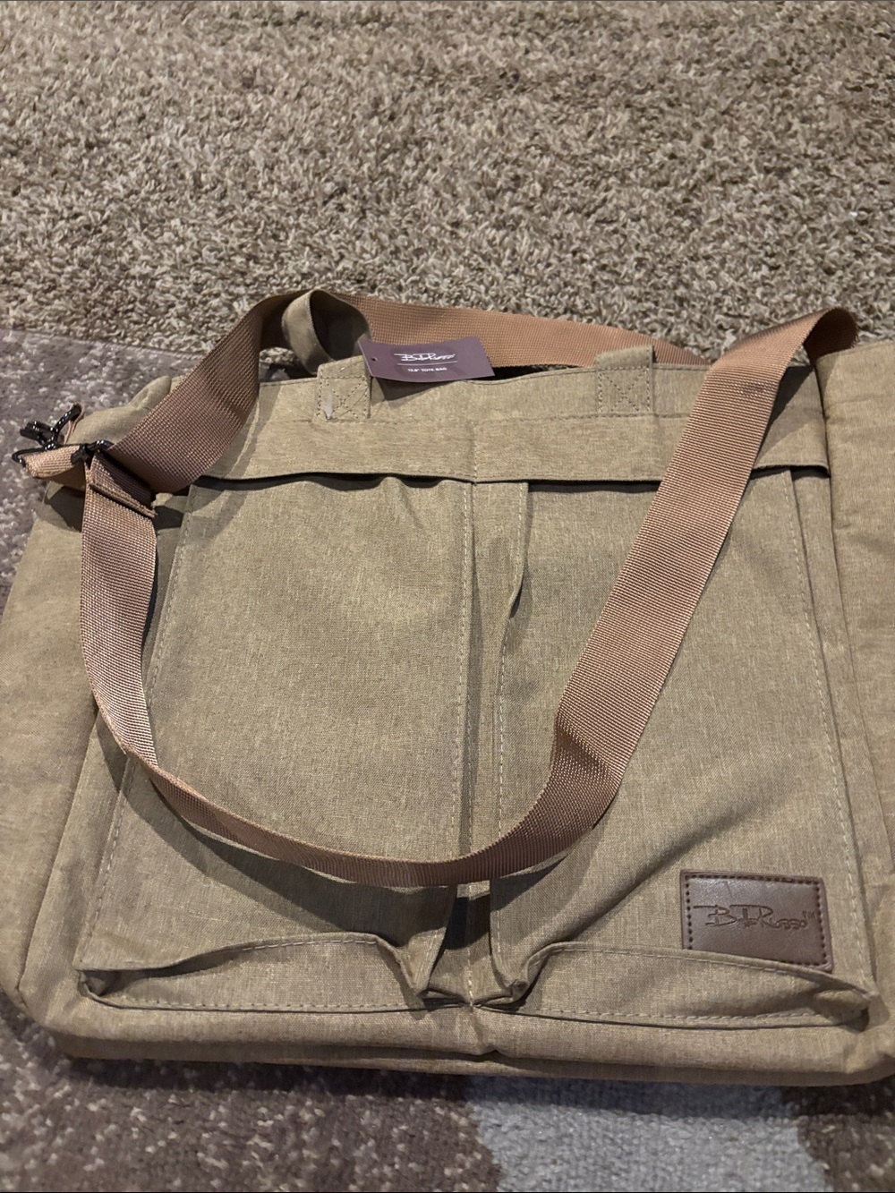 BDR Goods Canvas Messenger Bag in Khaki